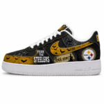 Custom Name Pittsburgh Steelers Fear The Commanders Shoes Sneakers for Football Fans