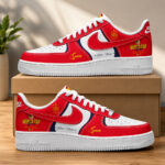 Custom Name Spain Football Team World Cup 2026 Champions Air Force 1 Shoes Sneakers For Soccer Fans