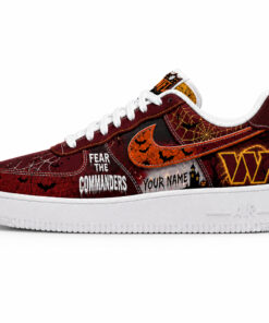 Custom Name Washington Commanders Fear The Commanders Shoes Sneakers for Football Fans