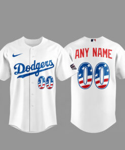 Custom Name and Number Los Angeles Dodgers All Stars x USA 250 Night 2026 Baseball Jersey for Baseball and Patriotic Fans