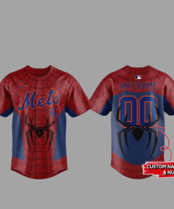Custom Name and Number New York Mets Spider Man 2026 Baseball Jersey for Baseball Fans