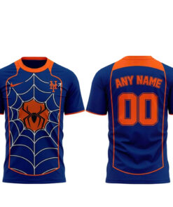 Custom Name and Number New York Mets x Spider-Man Brand New Day 2026 Graphic Shirt for Baseball and Marvel Fans