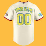 Custom Name and Number San Francisco Giants x SpongeBob SquarePants Night 2026 Baseball Jersey for Baseball and Animation Fans