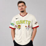 Custom Name and Number San Francisco Giants x SpongeBob SquarePants Night 2026 Baseball Jersey for Baseball and Animation Fans