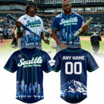 Custom Name and Number Seattle Seahawks x All Star Classic 2026 Navy Baseball Jersey for Football Fans