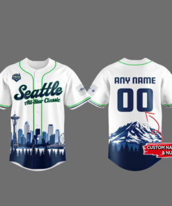 Custom Name and Number Seattle Seahawks x All Star Classic 2026 White Baseball Jersey for Football Fans