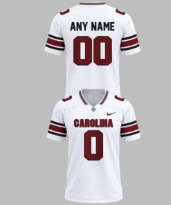 Custom Name and Number South Carolina Gamecocks New Season 2026 White Football Jersey for College Sports Fans