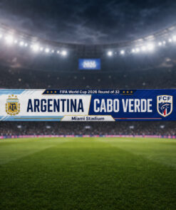Global Soccer Event 2026 Argentina Vs Cabo Verde Scarf Version 1