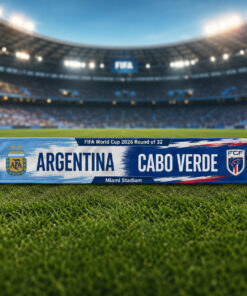 Global Soccer Event 2026 Argentina Vs Cabo Verde Scarf Version 2