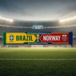 Global Soccer Event 2026 Brasil Vs Norway Scarf Version 10