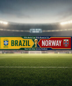 Global Soccer Event 2026 Brasil Vs Norway Scarf Version 10