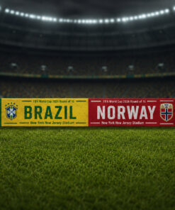 Global Soccer Event 2026 Brasil Vs Norway Scarf Version 5