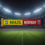 Global Soccer Event 2026 Brasil Vs Norway Scarf Version 7