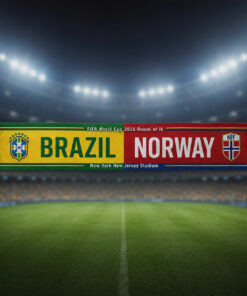 Global Soccer Event 2026 Brasil Vs Norway Scarf Version 7