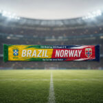 Global Soccer Event 2026 Brasil Vs Norway Scarf Version 8