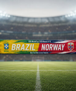 Global Soccer Event 2026 Brasil Vs Norway Scarf Version 8