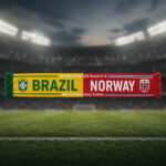 Global Soccer Event 2026 Brasil Vs Norway Scarf Version 9