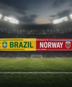 Global Soccer Event 2026 Brasil Vs Norway Scarf Version 9