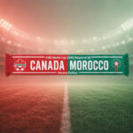 Global Soccer Event 2026 Canada Vs Maroc Scarf Version 1