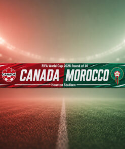 Global Soccer Event 2026 Canada Vs Maroc Scarf Version 3