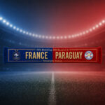 Global Soccer Event 2026 France Vs Paraguay Scarf Version 1