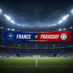 Global Soccer Event 2026 France Vs Paraguay Scarf Version 10