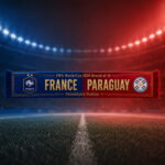 Global Soccer Event 2026 France Vs Paraguay Scarf Version 4