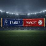 Global Soccer Event 2026 France Vs Paraguay Scarf Version 5