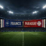 Global Soccer Event 2026 France Vs Paraguay Scarf Version 6