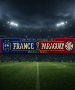 Global Soccer Event 2026 France Vs Paraguay Scarf Version 6