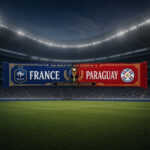 Global Soccer Event 2026 France Vs Paraguay Scarf Version 7