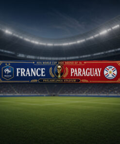 Global Soccer Event 2026 France Vs Paraguay Scarf Version 7