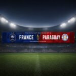 Global Soccer Event 2026 France Vs Paraguay Scarf Version 8