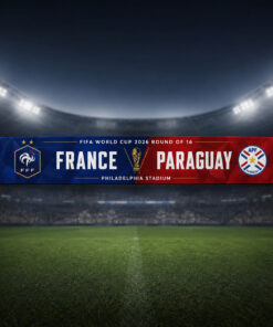 Global Soccer Event 2026 France Vs Paraguay Scarf Version 8