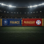 Global Soccer Event 2026 France Vs Paraguay Scarf Version 9
