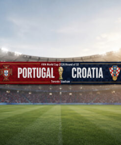 Global Soccer Event 2026 Portugal Vs Croatia Scarf Version 2