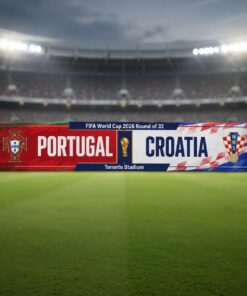 Global Soccer Event 2026 Portugal Vs Croatia Scarf Version 3