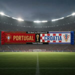 Global Soccer Event 2026 Portugal Vs Croatia Scarf Version 4