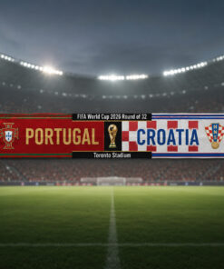Global Soccer Event 2026 Portugal Vs Croatia Scarf Version 4