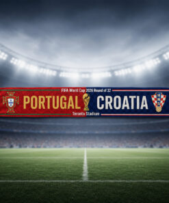Global Soccer Event 2026 Portugal Vs Croatia Scarf Version 5