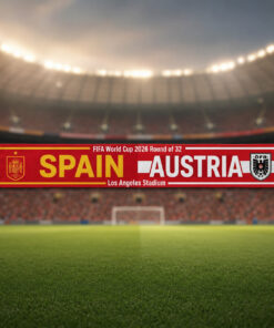 Global Soccer Event 2026 Spain Vs Austria Scarf Version 1