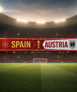Global Soccer Event 2026 Spain Vs Austria Scarf Version 5