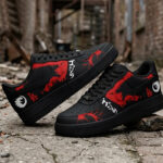 Godzilla x Los Angeles Dodgers Black Red Air Force 1 Shoes Sneakers