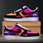 Grand Theft Auto VI Game Inspired Air Force 1 Shoes Sneakers for Gaming Fans