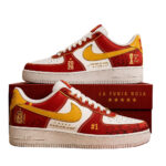 Spain 2026 World Cup Champions Air Force 1 Shoes Sneakers for Soccer Fans