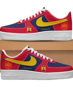 Spain World Cup 2026 Champions Air Force 1 Shoes Sneakers For Soccer Fans