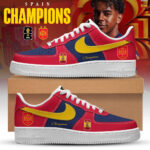 Spain World Cup 2026 Champions Air Force 1 Shoes Sneakers For Soccer Fans