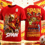 Spain World Cup 2026 Champions Graphic Shirt for Soccer Fans