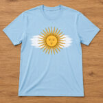 Unisex Argentina Flag Map Graphic T-Shirt for Argentinian Fans