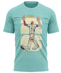 Unisex Argentina National Team Lionel Messi World Cup 2026 Celebration Graphic Shirt for Soccer Fans